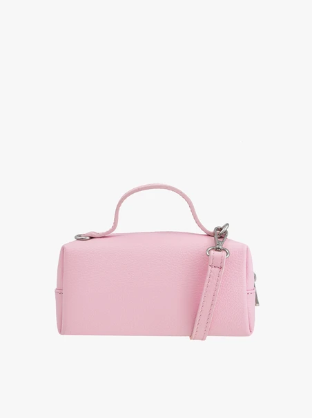 Light Pink Leather Small Shoulder Bag