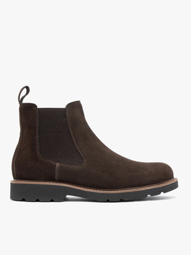 Dark brown velour slippers