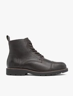 Brown leather boots