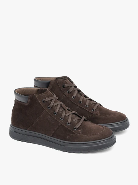 Dark brown sports sneakers