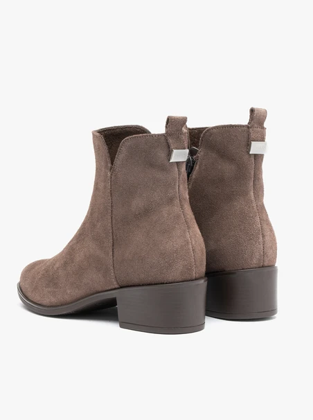 Light brown velour boots
