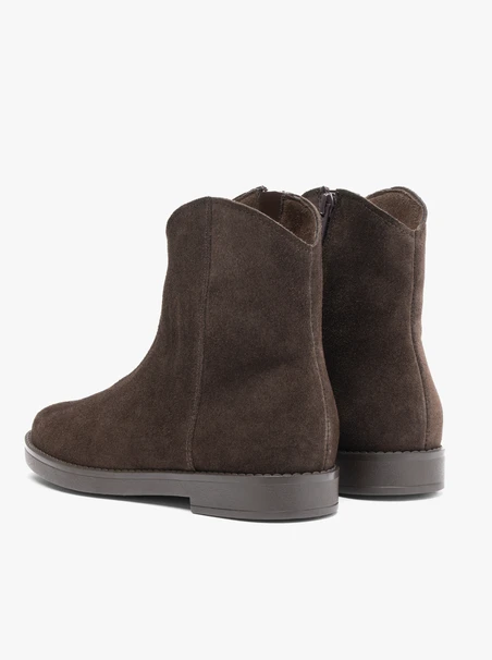 Dunkelbraune Cowboystiefel aus Velours