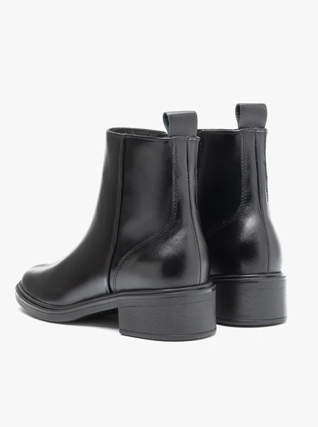Black leather boots