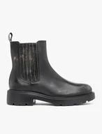 Black distressed ankle boots
