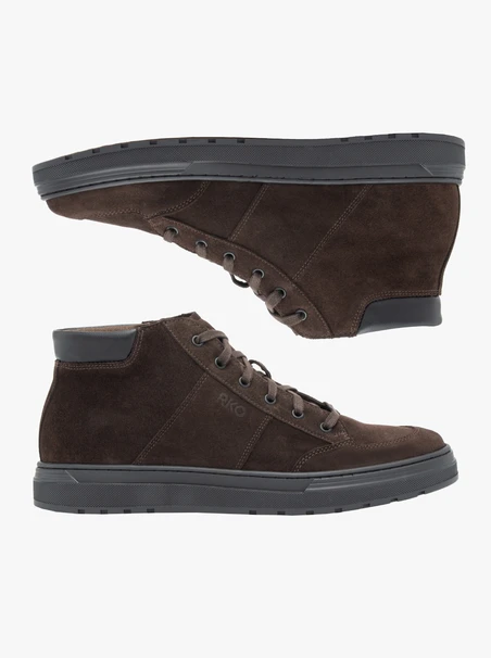 Dark brown sports sneakers