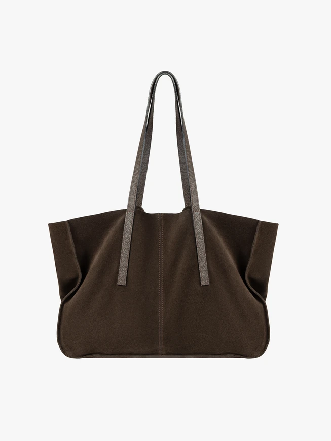 Große braune A4-Ledertasche