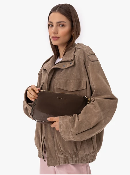 Ryłko Light Brown Leather &amp; Suede Bag