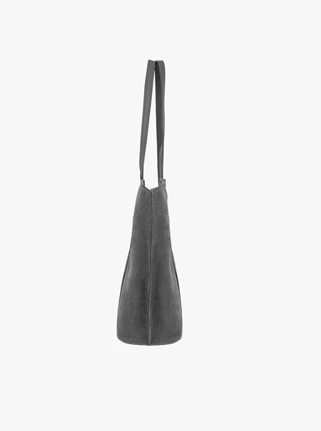 Ciemnoszara duża torebka typu shopper