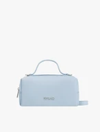 Kleine blaue Lederhandtasche