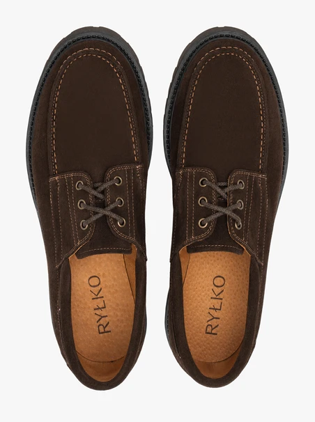 Ciemnobrązowe półbuty boat shoes