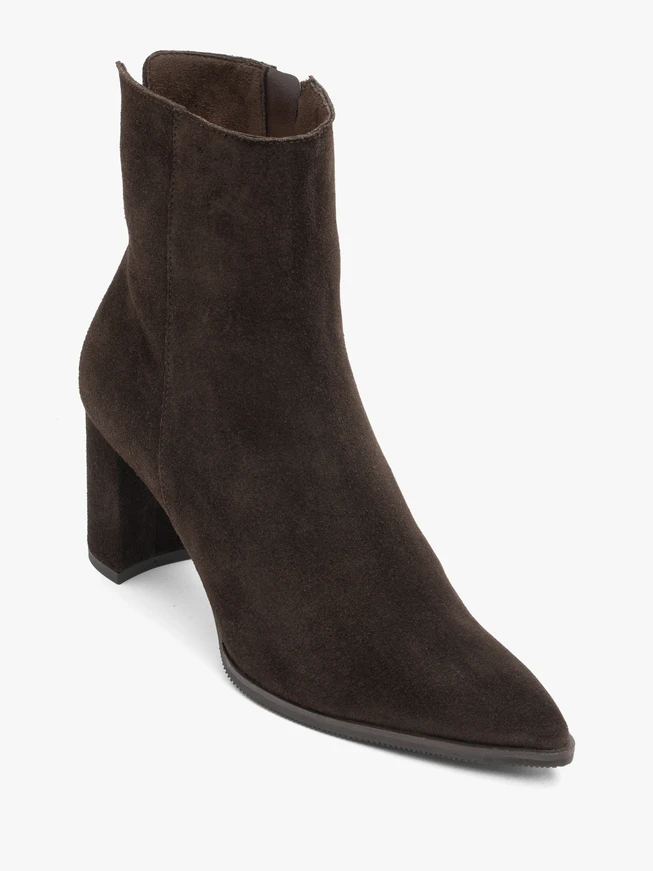 Maroon higher velour leather boots