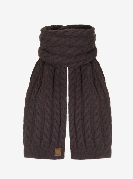 Brown hat and scarf set