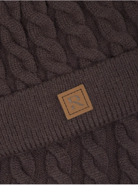 Brown hat and scarf set