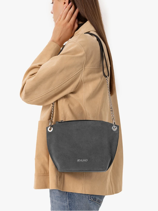 Dark gray handbag