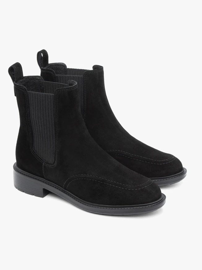 Schwarze Velourspantoffeln