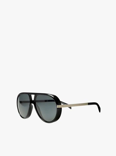 Unisexowe okulary aviator czarne