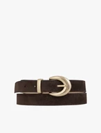 Brown suede leather belt