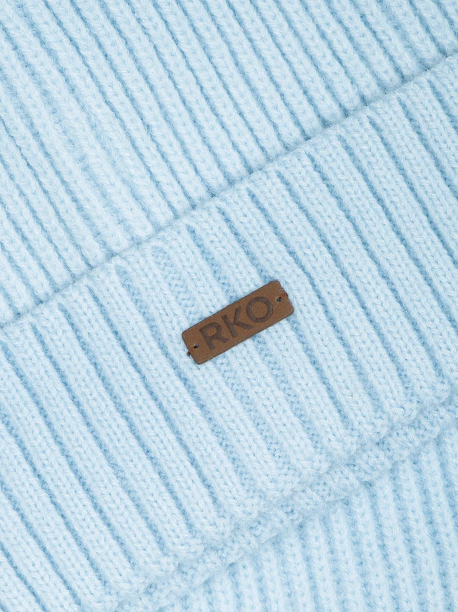 Light blue hat and scarf set