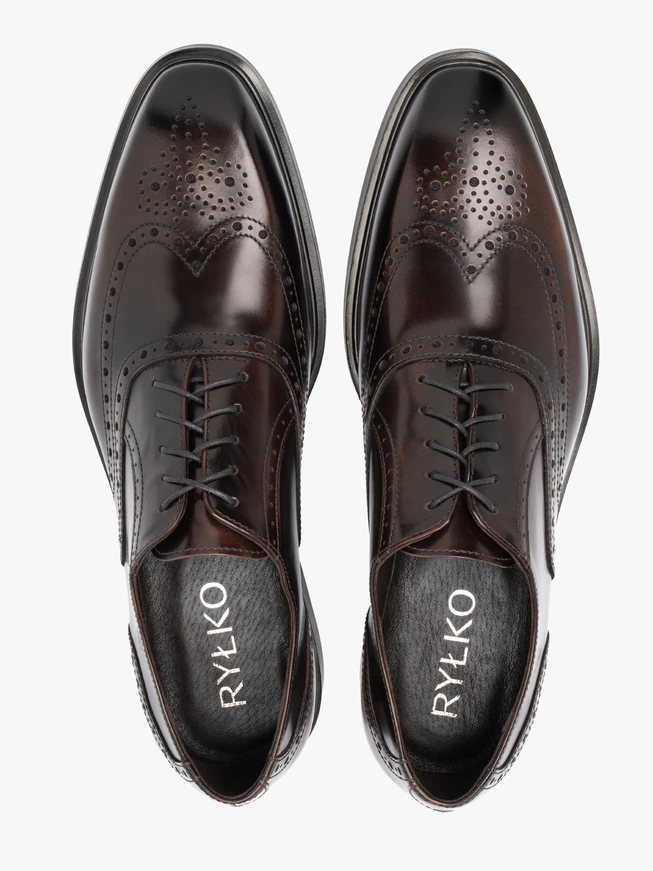 Dunkelbraune elegante Halbschuhe
