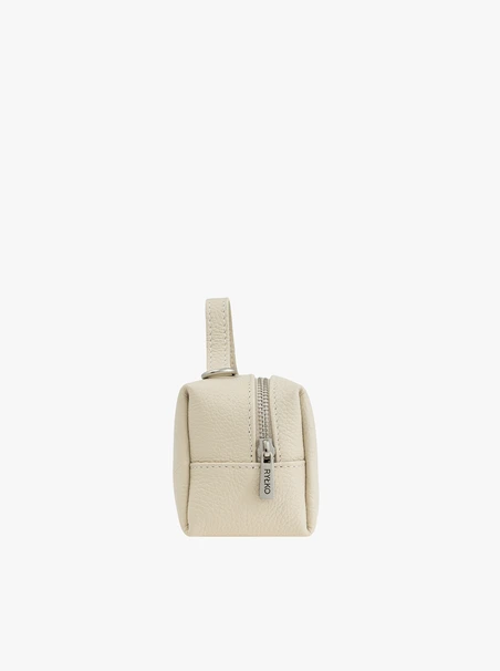 Cream Leather Small Shoulder Bag