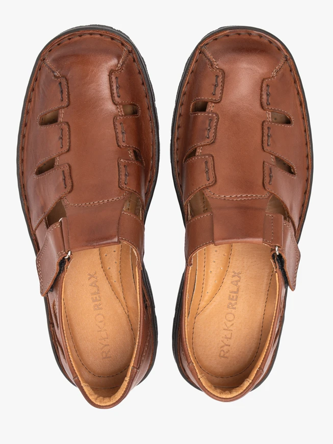 Braune Herren-Sandalen