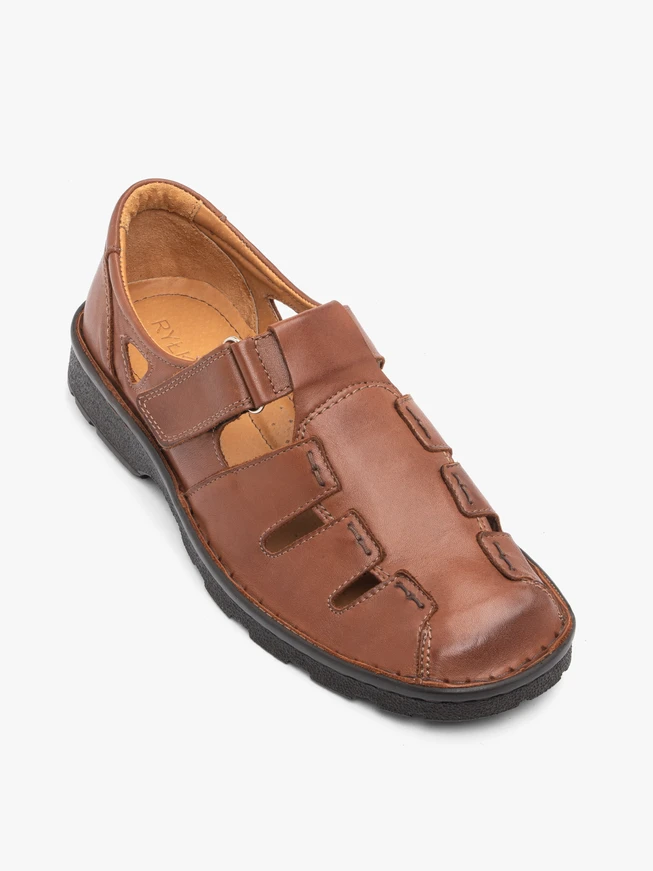 Braune Herren-Sandalen