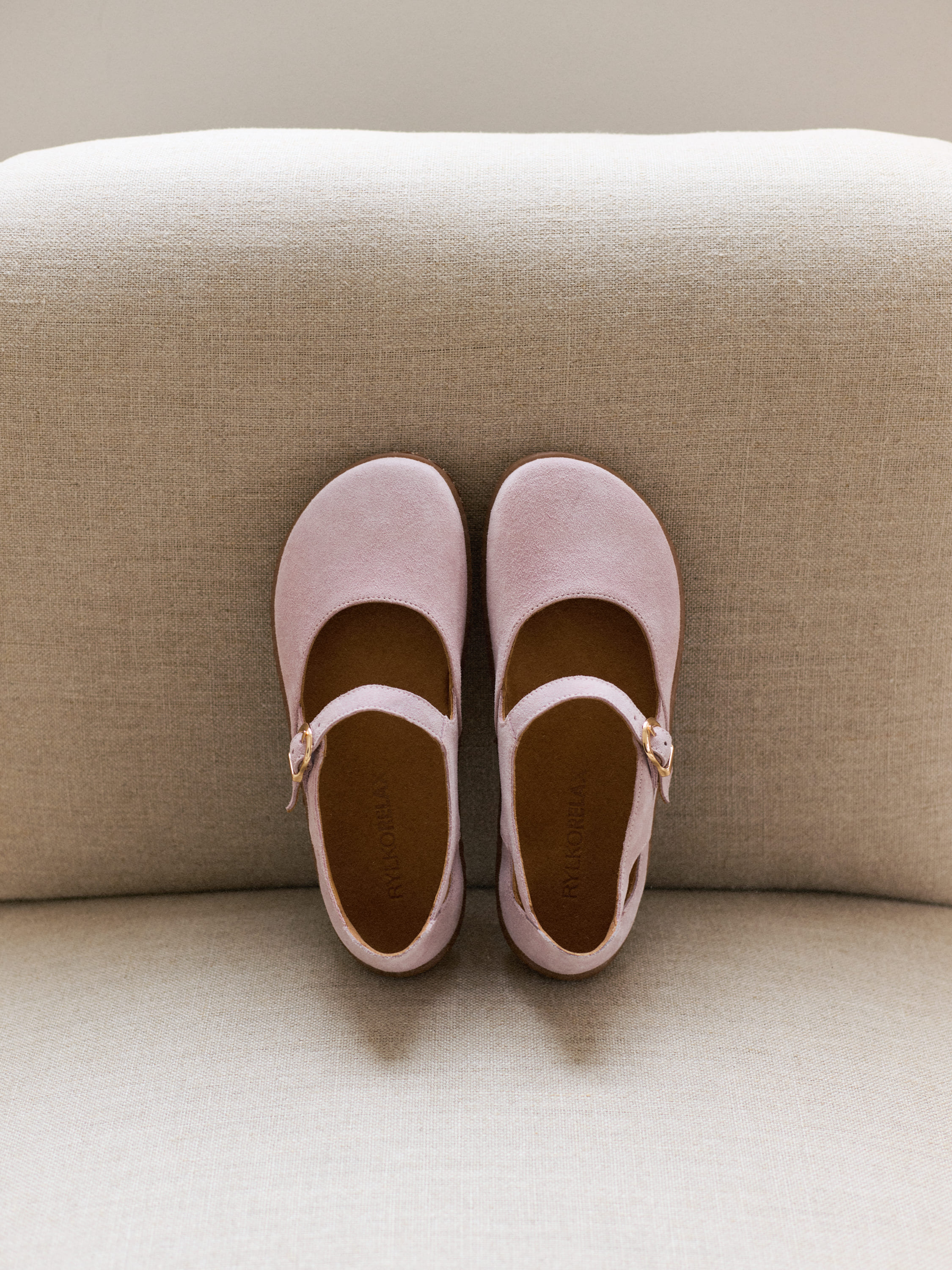 Różowe baleriny damskie barefoot Relax ze sprzączką